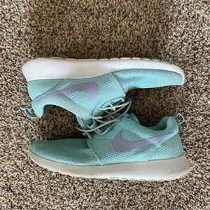 Blue, Purple and White Nike Shoes Size 9